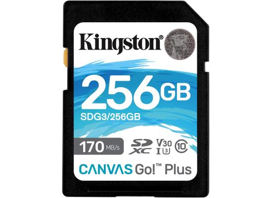 Kingston 256GB SDXC Canvas Go Plus 170MB /s C10, U3, V30 Memory Card